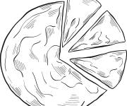Coloriage G&acirc;teau d&eacute;coup&eacute; sans d&eacute;coration