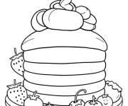 Coloriage G&acirc;teau facile sans bougies