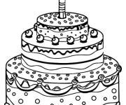 Coloriage G&acirc;teau pour occasion sp&eacute;cial