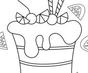 Coloriage G&acirc;teau sucr&eacute; avec de tranches de citron