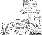Coloriage G&acirc;teaux, desserts et boissons