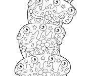 Coloriage Gros g&acirc;teau d'anniversaire de dessin anim&eacute;