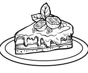 Coloriage Imprime le morceau de g&acirc;teau