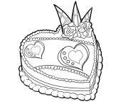 Coloriage Joli G&acirc;teau pour les amoureux
