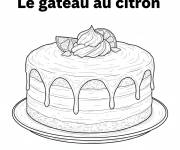 Coloriage Le g&acirc;teau au citron