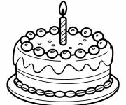 Coloriage Mini g&acirc;teau pour une occasion sp&eacute;ciale