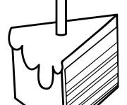 Coloriage et dessins gratuit Morceau de g&acirc;teau en &eacute;moji à imprimer