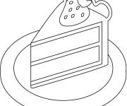 Coloriage Part de gateau court