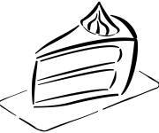 Coloriage Part de g&acirc;teau en &eacute;moji