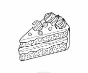 Coloriage Part de g&acirc;teau stylis&eacute;