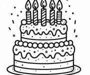 Coloriage Soufflez les bougies de ce g&acirc;teau