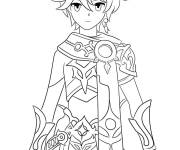Coloriage et dessins gratuit Aether Genshin à imprimer