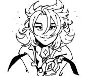 Coloriage Alb&eacute;do Genshin Impact