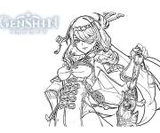 Coloriage Beidou Genshin pour enfants