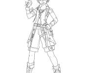 Coloriage Bennett Genshin facile
