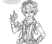 Coloriage Bennett Genshin Impact