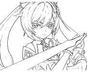 Coloriage Fille Keqing