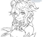 Coloriage Ganyu de Genshin Impact