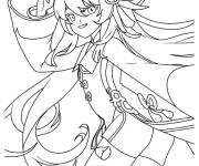 Coloriage Hu Tao Genshin Impact