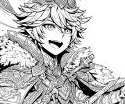 Coloriage Jeune h&eacute;ros Genshin Impact