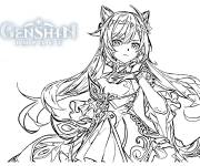 Coloriage Keqing Genshin Impact