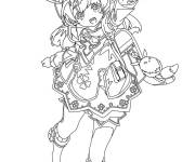 Coloriage et dessins gratuit Klee Genshin te salue à imprimer