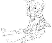 Coloriage La belle Klee de Genshin Impact