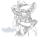 Coloriage Lisa Genshin Impact