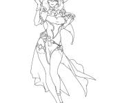 Coloriage Lisa Genshin Impact corps entier