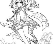 Coloriage Mignonne Nahida Kawaaii