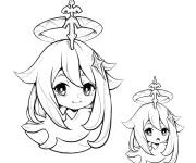 Coloriage Paimon de Genshin