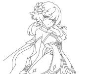 Coloriage Portrait Fille Lumine