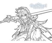 Coloriage Rasoir de Genshin Impact