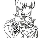 Coloriage Sangonomiya kokomi de Genshin Impact 