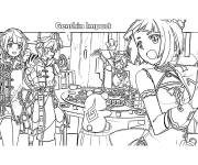 Coloriage Sc&egrave;ne des amies de Genshin Impact