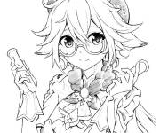 Coloriage Sucrose de Genshin Impact
