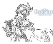 Coloriage Venti de Genshin Impact