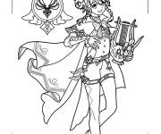 Coloriage et dessins gratuit Venti tenant une lyre à imprimer