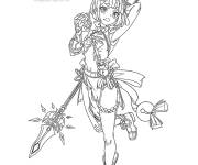 Coloriage Xiangling Genshin attaquant