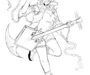 Coloriage Xinyan de Genshin Impact