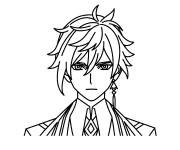 Coloriage Zhongli Genshin de Genshin Impact