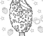 Coloriage Barre de glace aux p&eacute;pites de chocolat