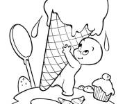 Coloriage Casper aime la glace