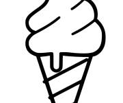 Coloriage Cornet de glace facile