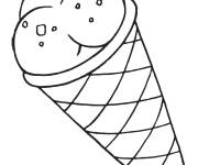 Coloriage Cornet de glace parfum&eacute;e