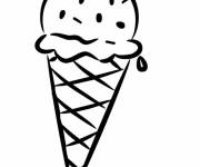 Coloriage Cornet de glace stylis&eacute;