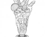 Coloriage Coupe de glace zentangles