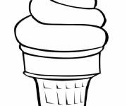 Coloriage Cr&egrave;me glac&eacute;e molle blanche