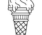 Coloriage Dessert glace au soleil