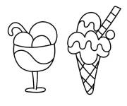Coloriage Deux glaces d&eacute;licieuses